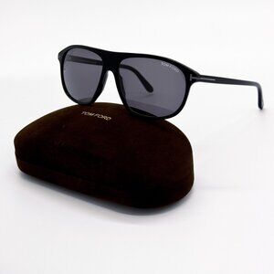 NEW TOM FORD SUNGLASSES PRESCOTT TF1027 01A BLACK MEN EYEWEAR FT1027/S 01A